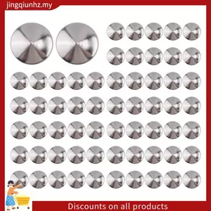 100 Bạc Đồng Tròn Nón Đinh Tán Đinh Tán Điểm DIY Rock Punk 8mm