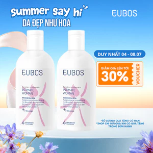 Combo 2 Dung Dịch Vệ Sinh Phụ Nữ EUBOS Intimate Woman Giúp Hỗ Trợ Làm Sạch, Cân Bằng Độ pH Chai 200ml