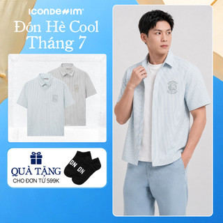 Áo Sơ Mi Nam ICONDENIM Tay Ngắn Campus League Form Boxy SMID0388