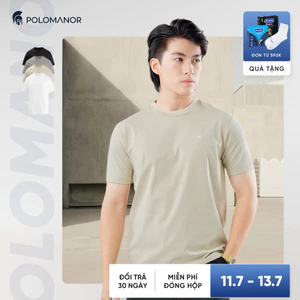 Áo thun nam trơn TSHIRT BASIC USA, vải cotton cao cấp kiểm định USA, thoáng mát, mềm mịn - POLOMANOR