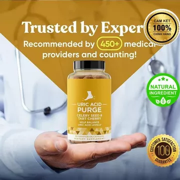 VIÊN UỐNG URIC ACID PURGE – CÔNG THỨC 5-IN-1 THẢO MỘC HỖ TRỢ GIẢM TÍCH TỤ ACID URIC & BẢO VỆ KHỚP VỮNG VÀNG |B
