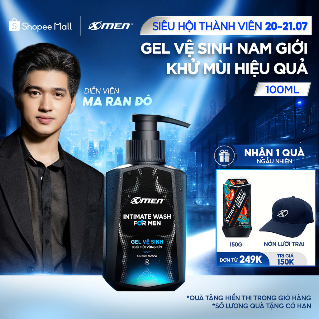 Gel vệ sinh nam giới Xmen 100ml - Intimate Wash for Men hương nước hoa Pháp sang trọng