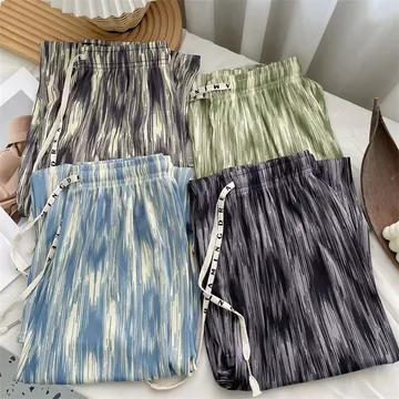 Quần Quần Quần Ống Rộng Quần Ống Rộng Quần Nguồn Cung Cấp Mùa Hè Mỏng Phong Cách Streamer Mực Ống Rộng Quần Nữ Thẳng Mỏng Hơn Nhìn Eo Lau Quần Phiên Bản hẹp Ice Silk Rest 7.22 DD