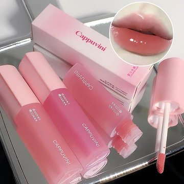 | 【his romand】 | ★Cappuvini Hồng Tình Yêu Môi Glaze Gương Nước Bóng Thủy Tinh Son Bóng Sữa Trà Màu Nữ Cao Cấp Son Môi✧