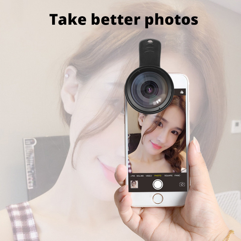 Điện thoại di động Ống kính Macro 0,45x 49UV Góc siêu rộng Ống kính HD đa năng 2 chức năng Điện thoại di động Bên ngoài | BigBuy360 - bigbuy360.vn