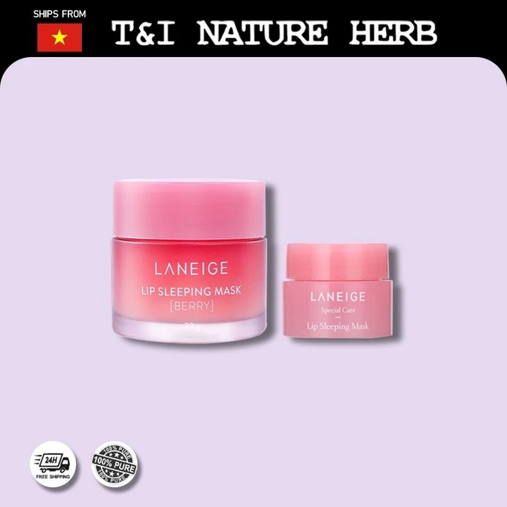 Son dưỡng đêm Laneige Lip Sleeping Mask Berry 20g/3g, dưỡng ẩm môi khô, nứt nẻ, làm mềm mại và căng mọng tự nhiên 1
