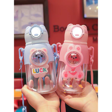 bình nước cho bé gái Cốc uống nước cho trẻ em, bình nước chuyên dùng đi học, bình nước mùa hè cho học sinh tiểu học nam nữ, cốc có ống hút dung tích lớn, thân to