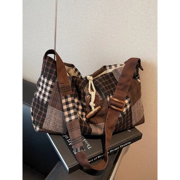 Women's Vintage Canvas Shoulder Bag – for Work
