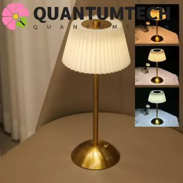 Đèn bàn xếp li nhỏ QUANTUMTECH, Đèn 3 màu Đèn bàn có thể điều chỉnh độ sáng vô cấp Đèn xung quanh, Đèn mềm điều khiển cảm ứng di động Đèn LED không dây Đèn đầu giường Văn phòng tại nhà