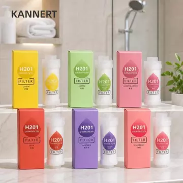 Hộp lọc vòi hoa sen thơm KANNERT, Bộ lọc đầu vòi hoa sen Vitamin C Lavender Spa, Máy lọc vòi hoa sen chống bỏng cao áp Jasmine Chăm sóc da Máy lọc vòi hoa sen chống bỏng Khách sạn / Ký túc xá