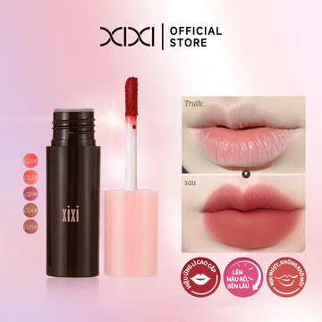 XIXI Son Kem Lì Nhung Mịn, Mịn Mượt Nhẹ Môi, Lên Màu Chuẩn, Hiệu Ứng Nhung Lì Tự Nhiên D758
