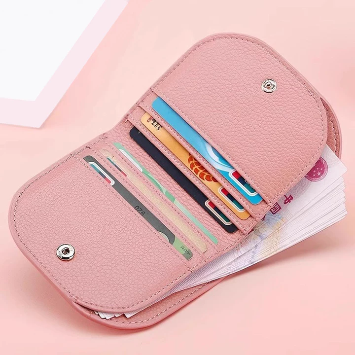 ví nữ cute ví nữ mini cầm tay Ví siêu mỏng Nữ Ngắn Nhỏ Có Thể Gập Lại Họa Tiết Da Thật Chính Hãng Dây Kéo Mini Ví Đựng Tiền Xu Mỏng Ví Đựng Thẻ Nhỏ