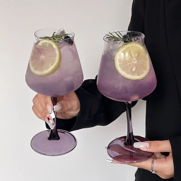 Giá trị cao Thủy Tinh Tím Soda Lấp Lánh Nước Thủy Tinh Cocktail Thủy Tinh Đặc Biệt Mát Thủ Công Pha Bia Thủy Tinh Champagne Thủy Tinh Hộ Gia Đình Sáng Tạo Rượu Thủy Tinh