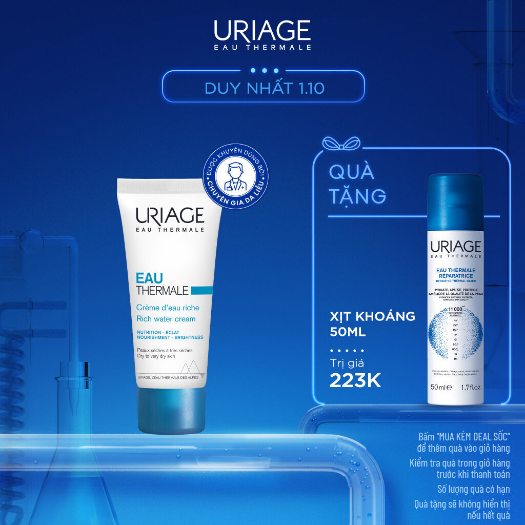 Dưỡng ẩm khoáng chuyên sâu dạng kem URIAGE EAU THERMALE CRÈME D'EAU 40ml