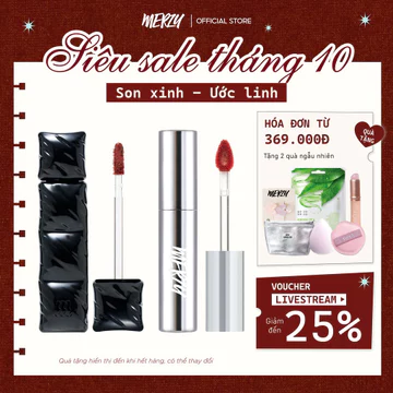 COMBO 2 Son Merzy Puffer Velvet Tint 3.7g + Merzy The Glam Mellow Tint 4g