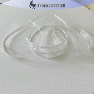 Onetimingfine 1 cái 8mm / 12mm / 20mm / 25mm Nhựa trong suốt có răng Băng đô trong suốt trơn cho phụ nữ DIY Phụ kiện tóc Vòng tóc VN
