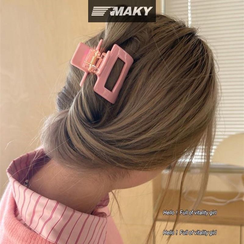 Newwellknownepic Rỗng Màu Vuông Móng Vuốt Tóc Nhỏ Kẹp Tóc Nhựa Barrettes Đuôi Ngựa Kẹp Cua Dành Cho Nữ Phụ Kiện Tóc VN