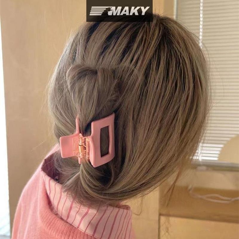 Newwellknownepic Rỗng Màu Vuông Móng Vuốt Tóc Nhỏ Kẹp Tóc Nhựa Barrettes Đuôi Ngựa Kẹp Cua Dành Cho Nữ Phụ Kiện Tóc VN