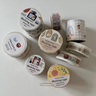 Washi tape viền nhũ gold foil Papier Platz chiết 1M