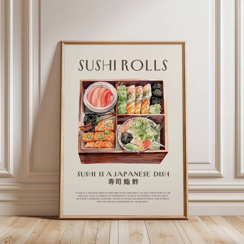 Pasta Bữa Sáng Câu Lạc Bộ Cà Phê Mì Thực Phẩm Sushi Cuộn Pizza Poster In Tường Nghệ Thuật Hình Ảnh Canvas Tranh Phòng Trang Trí Nhà Quà Tặng