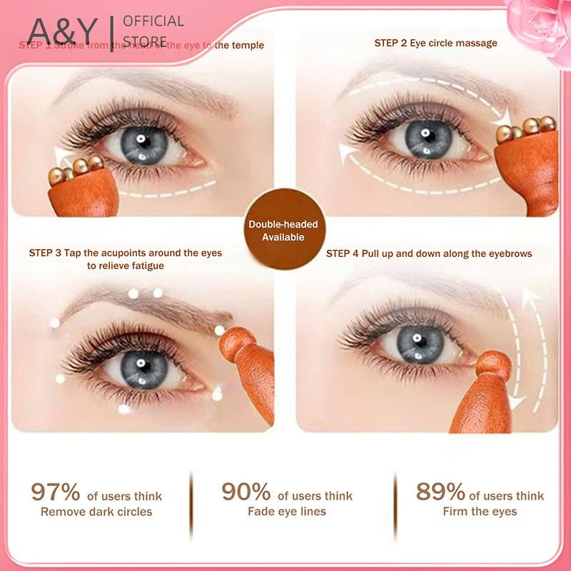A & Y 1 Chiếc Máy Mát Xa Hình Dạng pod Dụng Cụ Vật Lý Trị Liệu Da Mặt Gỗ Đàn Hương Dụng Cụ Massage Mắt Gua Sha Chăm Sóc Da Mặt Gậy Massage.