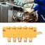 Khối đa dạng dầu bôi trơn YRBWD, 1 trong 6 Out 5 / 6 Way Nhà phân phối dầu bằng đồng thau, Chất liệu đồng thau Loại pít-tông có thể điều chỉnh Van phân phối pít-tông bôi trơn tập trung