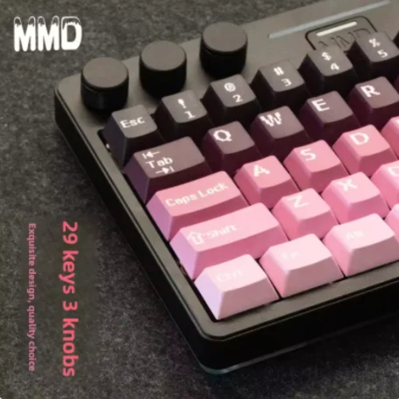 MMD KM29 Aluminum Mechanical Numeric Keyboard Wireless Tri-Mode with Knob One Handed Keyboard 29Keys Designer Keypad Hot-swap QMK/VIA Custom KM-29