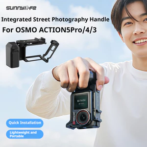 Thích hợp cho DJI Action 5 Pro / 4 / 3 Tay cầm chụp ảnh đường phố bằng nhựa Giảm nhanh Lồng Grip Khung bảo vệ Camera