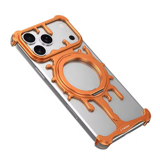 [JLK] Ốp Lưng Nhôm Cho iPhone 17 Air 16 15 14 Pro Max 16pro 360 Độ Đế Xoay Ốp Điện Thoại Có Kim Loại Lỏng Từ Tính Chống Sốc Tối Giản