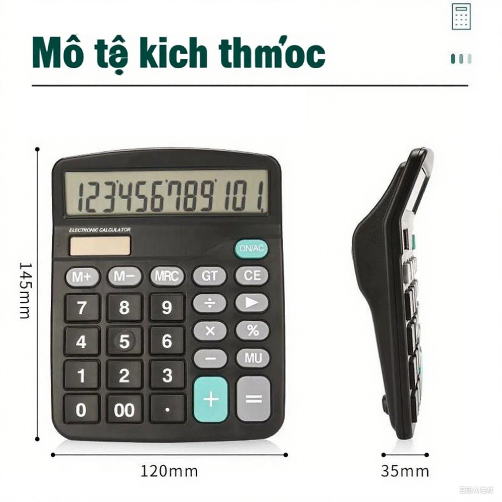 Máy Tính Bỏ Túi Cầm Tay DX-837B Sử Dụng Năng Lượng Mặt Trời T2PVN28066Năng lượng kép