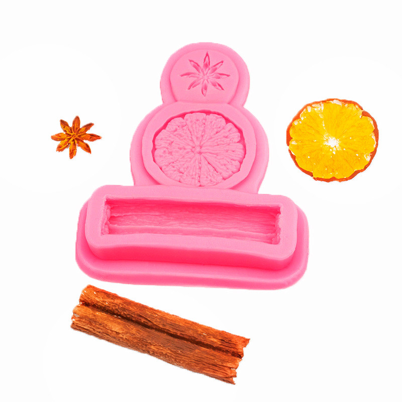 Quế Ngôi Sao Anise Chanh Lát Khuôn Silicon Fondant Bánh Trang Trí Khuôn Socola Lẩu Đế Series Khuôn