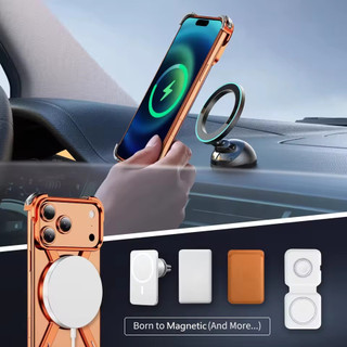 [JLK] Ốp Lưng Kim Loại Titan Chắc Chắn Cho iPhone 17 Pro Max 17Air Hợp Kim Nhôm Ốp Lưng Giá Đỡ Xoay Từ Tính