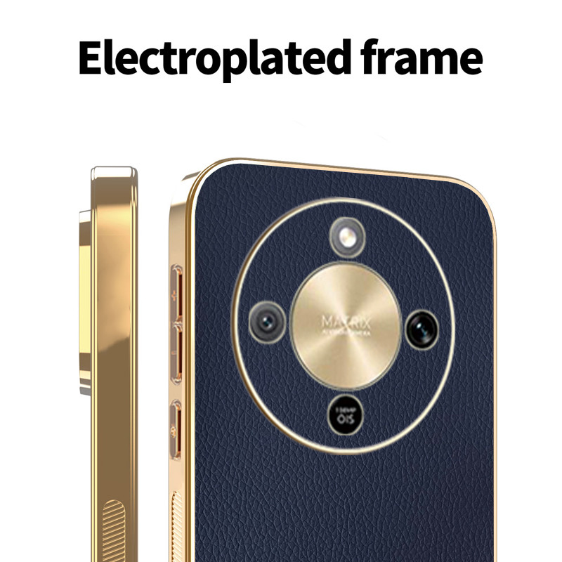 Ốp Lưng Cho Honor X9d Da Màu Siêu Mỏng Mạ Điện TPU Edge Chống Rơi Vỏ Điện Thoại