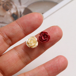 Hàn Quốc Đơn Giản Phù Hợp Với Ngọc Trai Mini Hoa Hồng Miếng Dán DIY Vỏ Điện Thoại Bông Tai Nữ Bông Tai Trang Sức Phụ Kiện
