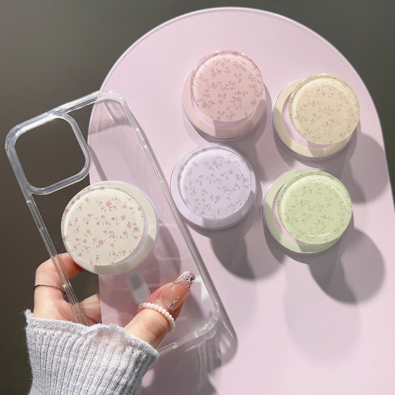 Màu Kẹo Hoa Hồng Hoa Từ Giá Đỡ Gấp Điện Thoại Grip Tok Chân Đế Giá Đỡ Ổ Cắm Túi Hỗ Trợ Nhẫn Đứng Ngón Tay Giá Đỡ Lười Phụ Kiện Điện Thoại