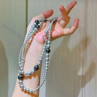 [ N1118 ] - Vòng Cổ, Dây Chuyền Ngọc Trai Nhân Tạo Mix Hạt Lớn Nhỏ, khoá sang trọng