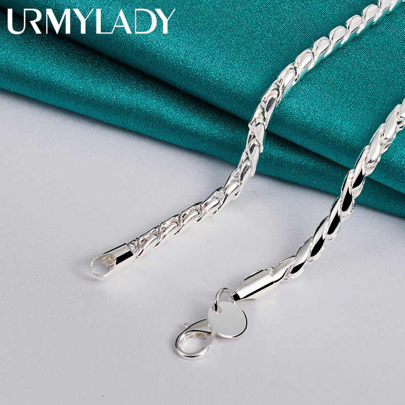 URMYLADY Dây Chuyền Bạc 925 Mịn 4mm, Phù Hợp Unisex