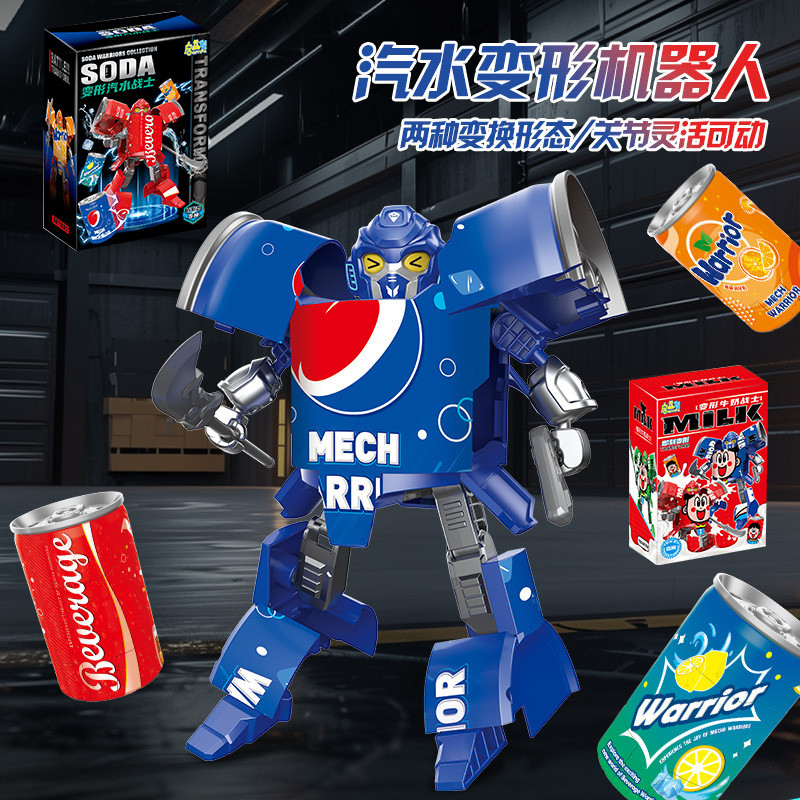 Trẻ Em Biến Đổi Robot Soda Lon Đồ Chơi Dạng Kép Bé Trai Giáo Dục Biến ...