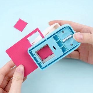Máy dập nổi tem PURECOTTON0, đục lỗ viền tem thủ công, đồ DIY tiết kiệm sức lực, tạo hình tem đục lỗ cho thủ công giấy, scrapbooking