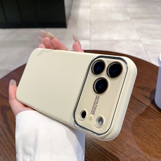Phim Bảo Vệ Ống Kính Kính Màu Cam Lỏng Silicon Ốp Lưng Điện Thoại iPhone 17Promax 17Pro 16Promax 13 14 15 Pro Max Chống Sốc Màu Kẹo Nữ Vỏ Di Động