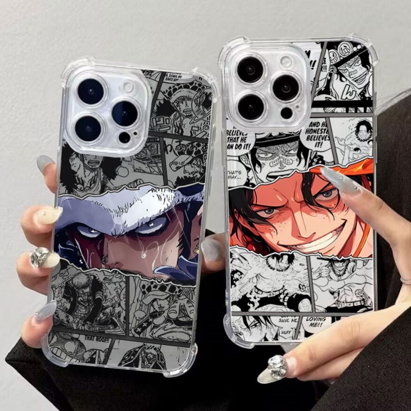 Ốp Lưng One Piece Luffy ZoroPhone Cho Redmi Note 14 13 12 Pro Plus 12S 11S 12 11 Pro 4G 5G 12 12C 13 13C 14C 5 A3 Vỏ Mềm Trong Suốt Túi Khí Hoạt Hình Vỏ Bảo Vệ Camera Chống Sốc
