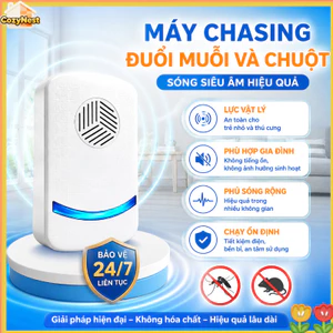 Máy đuổi chuột siêu âm chính hãng - Đuổi gián, muỗi, thằn lằn trong nhà hiệu quả - An toàn, tiết kiệm điện