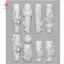 MJnmc Dập Nổi Họa Tiết Móng Tay Nghệ Thuật Khuôn 1 Chiếc Silicon Trong Suốt Cao Hồ Thiên Nga Cho 3D Trang Trí Làm Móng Tay Salon Sử Dụng Mới