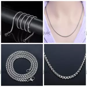 JUIC Vòng cổ bằng thép không gỉ Đảng Hip Hop Tuyên bố màu bạc