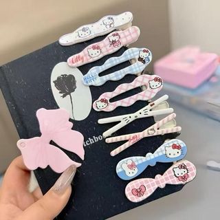 Set 18 Kẹp Tóc Nữ Hello Kitty Dễ Thương – Bộ Kẹp Mái, Kẹp Càng Cua Mini, Phối Màu Xinh Xắn Cho Bé Gái Và Nữ Sinh