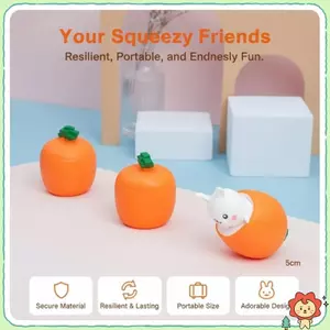 Bóp Kính Thiên Văn Cà Rốt Thỏ Squishy Đồ Chơi Mềm Chống Căng Thẳng Fidget Đồ Chơi Di Động An Toàn Cho Trẻ Em Ngoài Trời Trong Nhà Chơi
