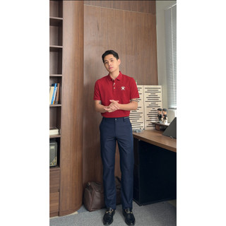 [NEW] Quần Tây Cao Cấp Nam HLA Xanh Navy - Chất Liệu Co Giãn, Thoáng Và Mềm Mịn, Chuẩn Form Công Sở