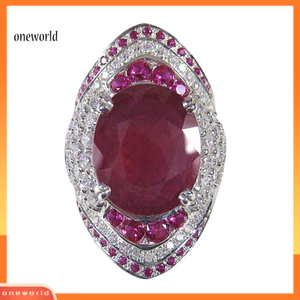Một thế giới| Lấp Lánh Kẻ Sọc Giả Đá Ruby Nhẫn Đính Hôn Ban Nhạc Nữ Trang Sức