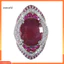 Một thế giới| Lấp Lánh Kẻ Sọc Giả Đá Ruby Nhẫn Đính Hôn Ban Nhạc Nữ Trang Sức