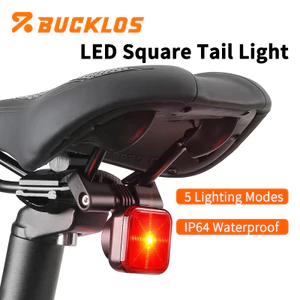 Đèn hậu xe đạp LED BUCKLOS sạc nhanh chống nước cho đi đêm, phụ tùng đèn sau